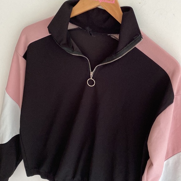 In motion full zip color black long sleeve jacket, Size M - Picture 8 of 10